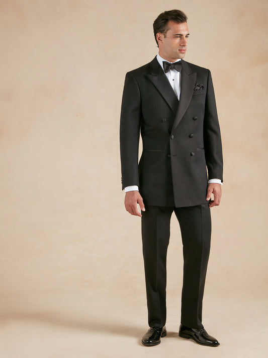Dinner Suit Four Piece Hire (Double Breasted Jacket With Dress Shirt & Bow Tie)