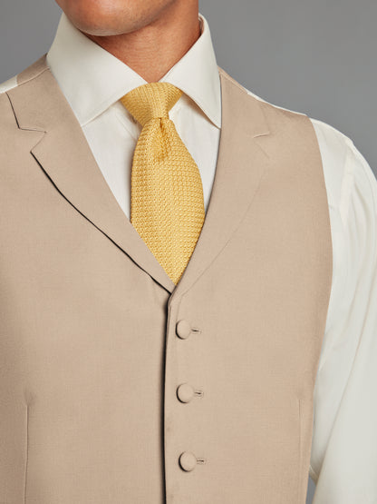 Ascot Single Breasted Waistcoat Hire - Grey & Buff