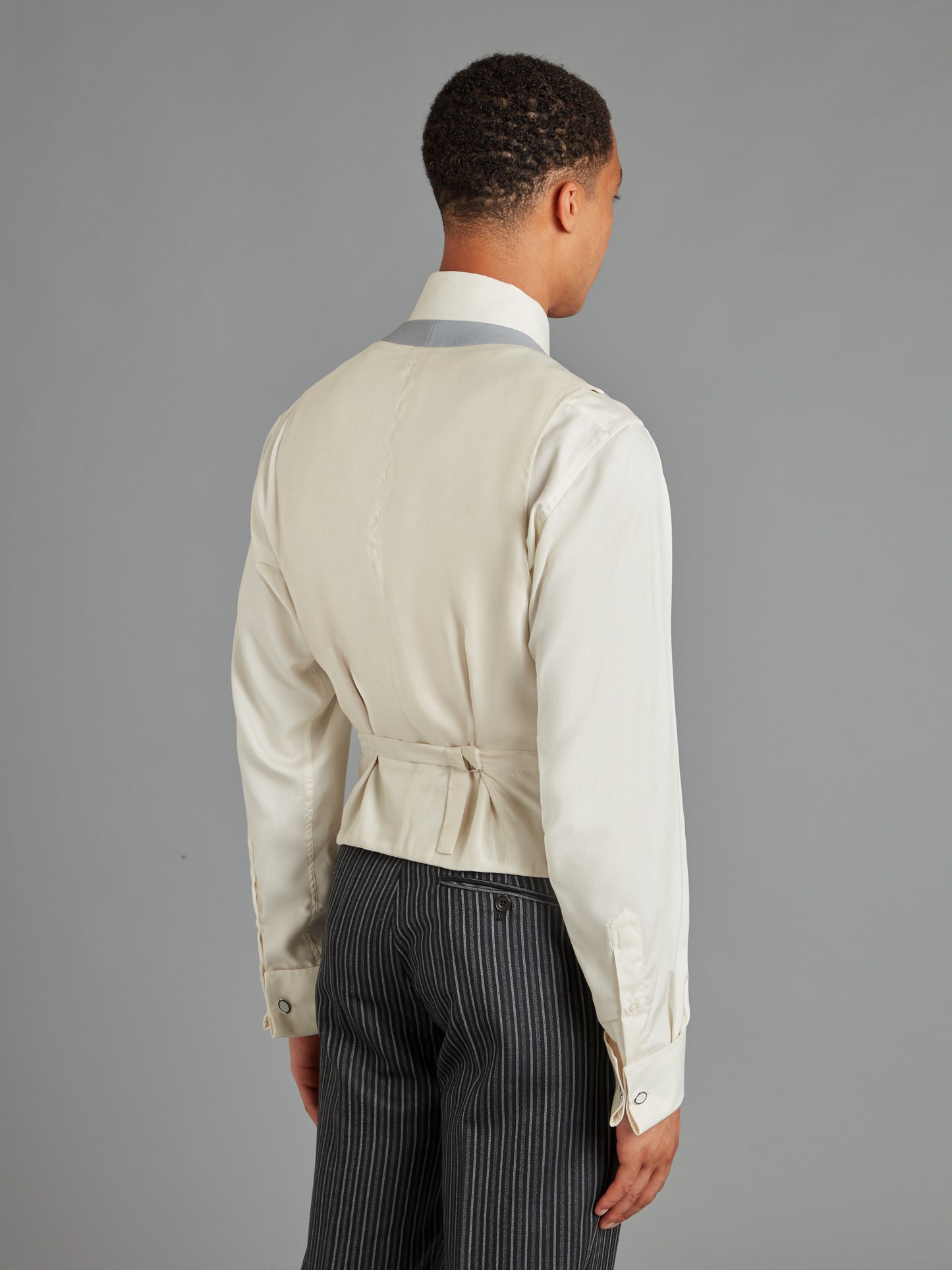 Ascot Single Breasted Waistcoat Hire - Grey & Buff